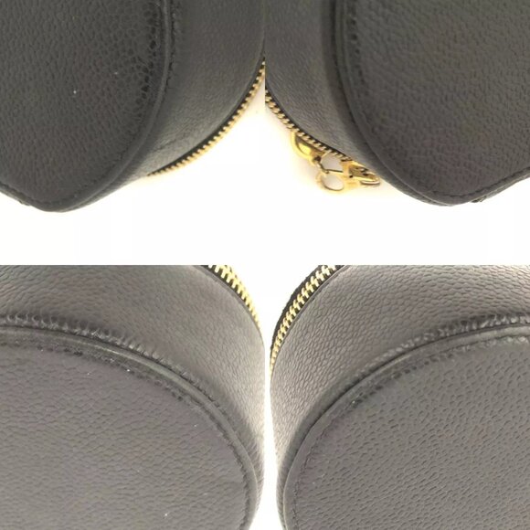 $1695 Authentic CHANEL Made in ITALY CC Logo Caviar Skin Black Jewelry Case - Picture 11 of 12